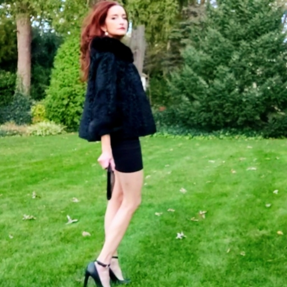 Vintage Heiress Persian Curly Lamb & Mink Fur Jacket - Picture 12 of 14